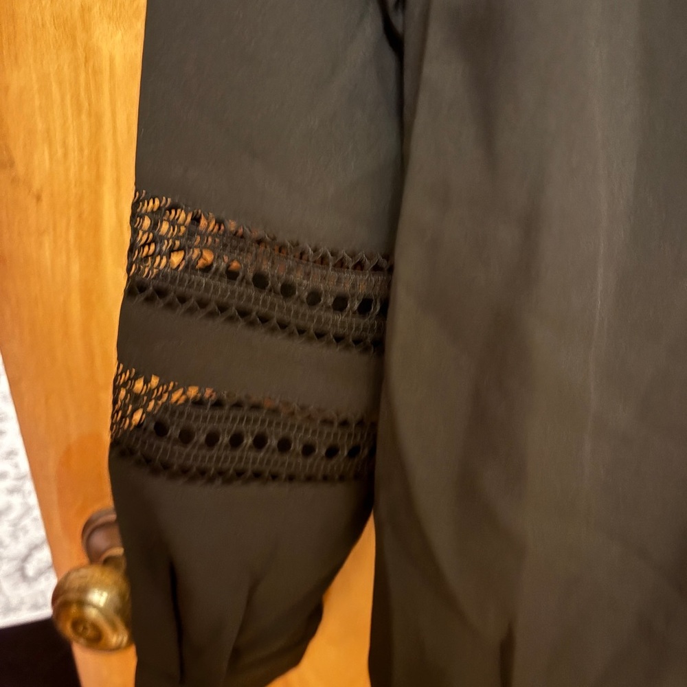 Zara Black Lace Accent Blouse - Picture 4 of 8